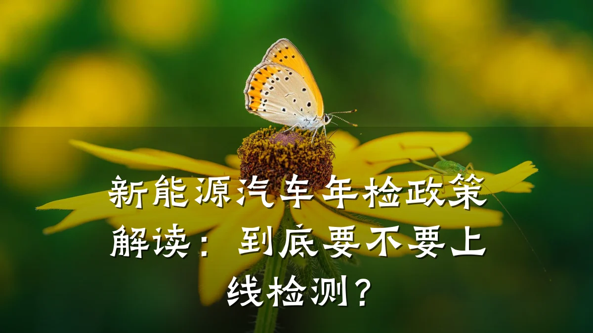 新能源汽车年检政策解读:到底要不要上线检测?