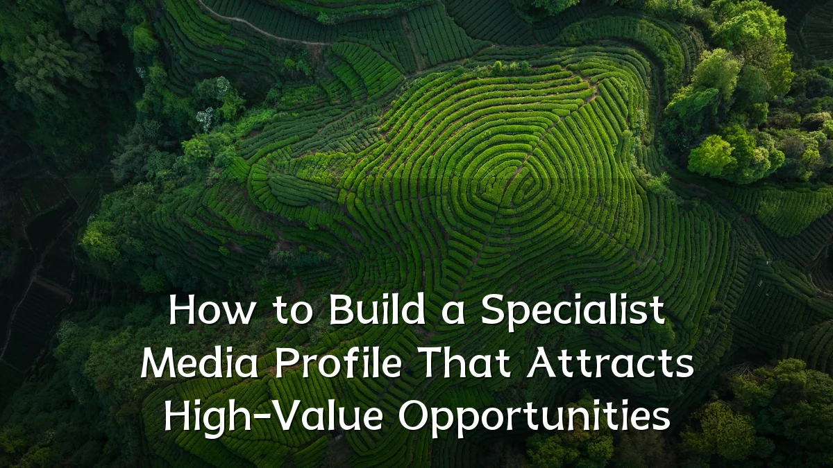 How to Build a Specialist Media Profile That Attracts High-Value Opportunities