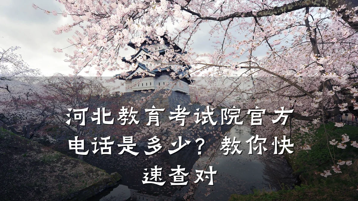 河北教育考试院官方电话是多少?教你快速查对