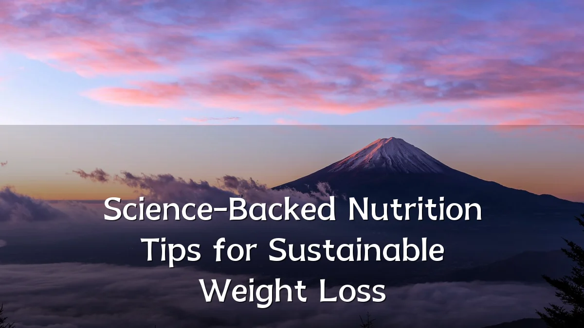 Science-Backed Nutrition Tips for Sustainable Weight Loss