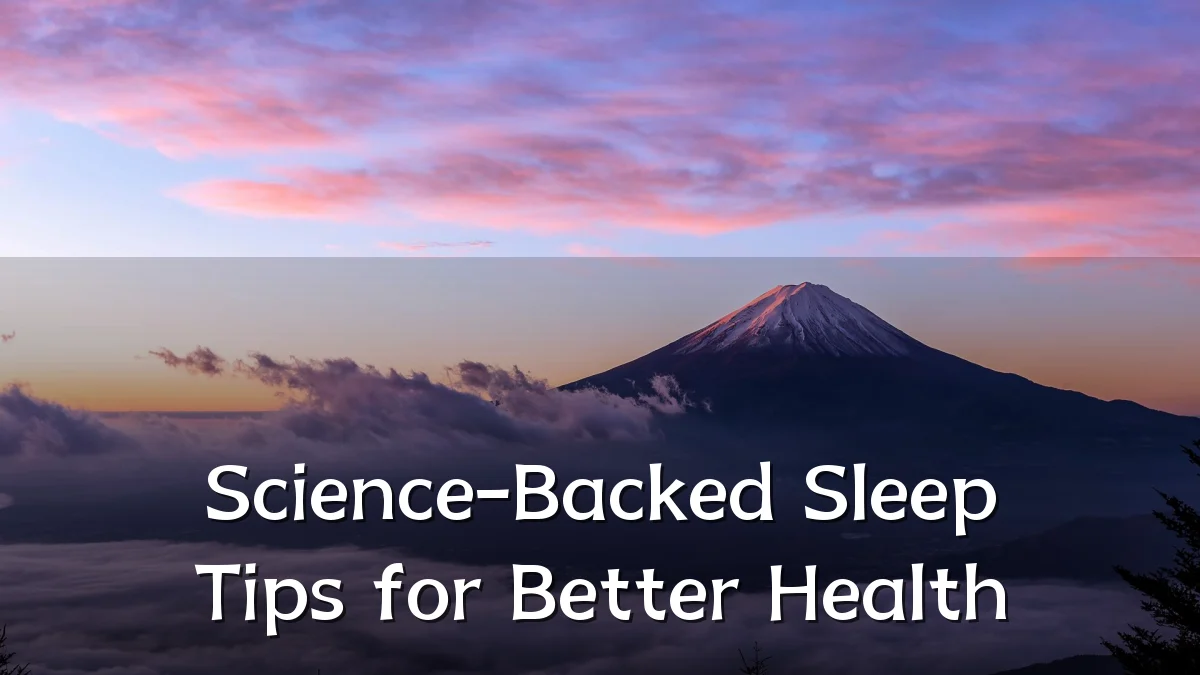 Science-Backed Sleep Tips for Better Health