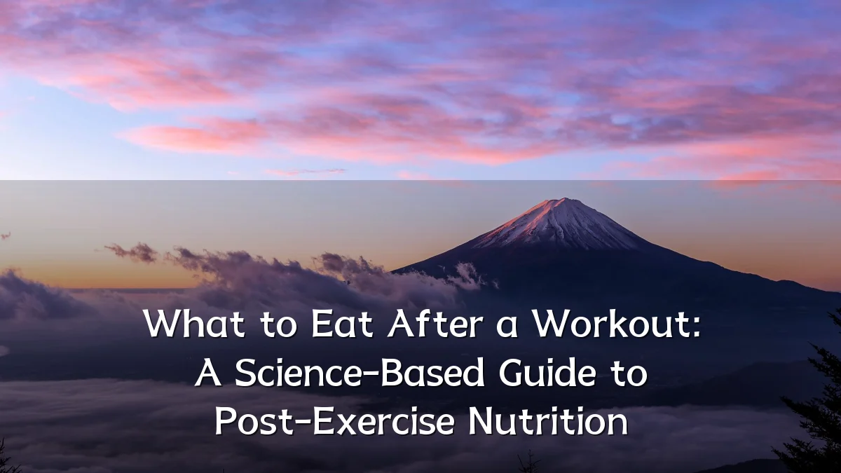 What to Eat After a Workout: A Science-Based Guide to Post-Exercise Nutrition